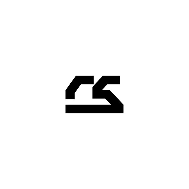 CS monograma logotipo diseño carta texto nombre símbolo monocromo logotipo alfabeto carácter simple logotipo