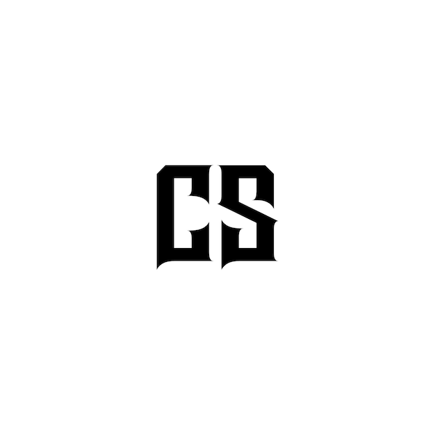 CS monograma logotipo diseño carta texto nombre símbolo monocromo logotipo alfabeto carácter simple logotipo