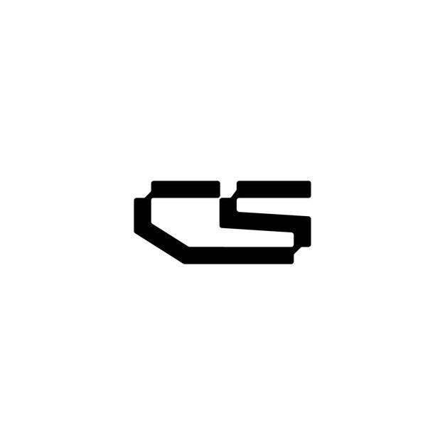 CS monograma logotipo diseño carta texto nombre símbolo monocromo logotipo alfabeto carácter simple logotipo