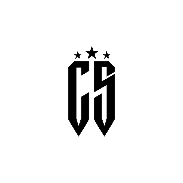 CS monograma logotipo diseño carta texto nombre símbolo monocromo logotipo alfabeto carácter simple logotipo