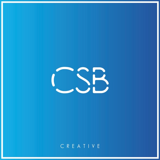 CSB Premium Vector último diseño de logotipo diseño creativo de logotipo vector ilustración monograma de logotipo mínimo