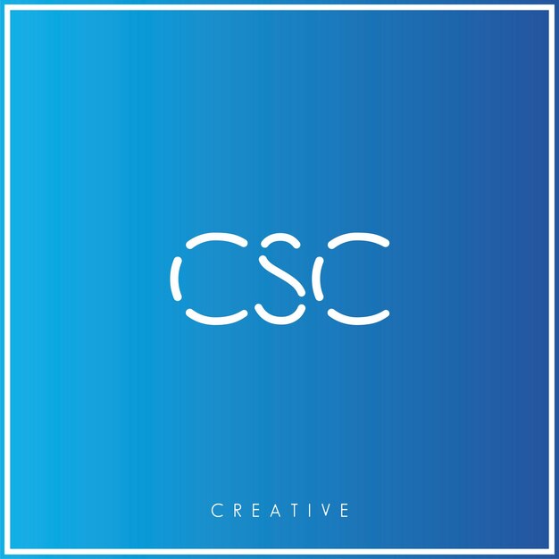 CSC Premium Vector último diseño del logotipo diseño creativo del logotipo vector ilustración del logotipo mínimo monograma