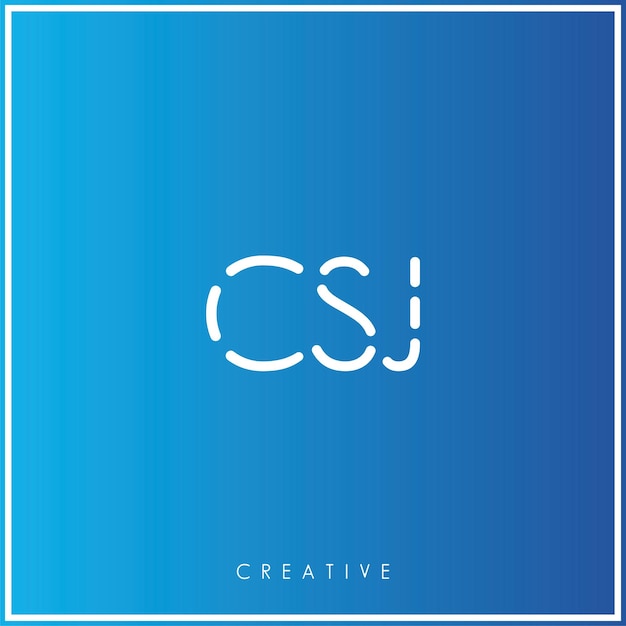 CSJ Premium Vector último diseño de logotipo diseño creativo de logotipo vector ilustración monograma de logotipo mínimo