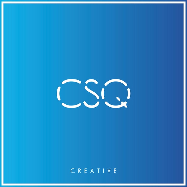 CSQ Premium Vector último diseño de logotipo diseño creativo de logotipo ilustración vectorial monograma de logotipo mínimo