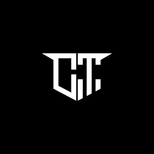 CT Logotipo de construcción moderna con diseño simétrico