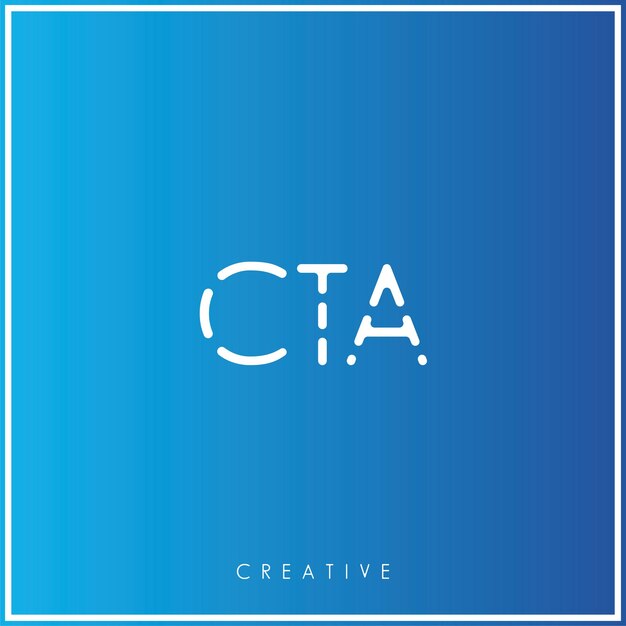 CTA Premium Vector último diseño de logotipo Diseño creativo de logotipo Ilustración vectorial Logotipo mínimo Monograma