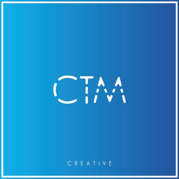 CTM Premium Vector último Diseño del logotipo Diseño creativo del logotipo Ilustración vectorial Logotipo mínimo Monograma