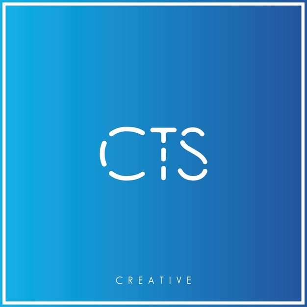 CTS Premium Vector último diseño de logotipo Diseño creativo de logotipo Ilustración vectorial Logotipo mínimo Monograma