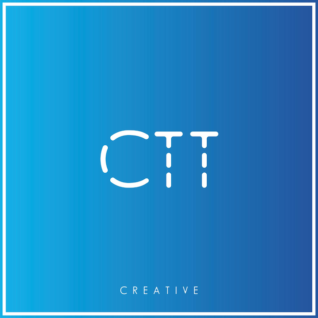 CTT Premium Vector último diseño de logotipo Diseño creativo de logotipo Ilustración vectorial Logotipo mínimo Monograma