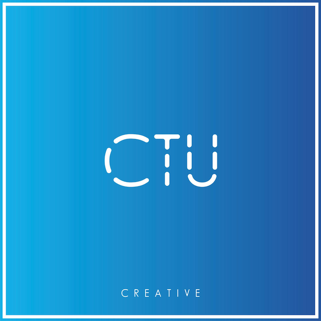 CTU Premium Vector último diseño de logotipo Diseño creativo de logotipo Ilustración vectorial Logotipo mínimo Monograma