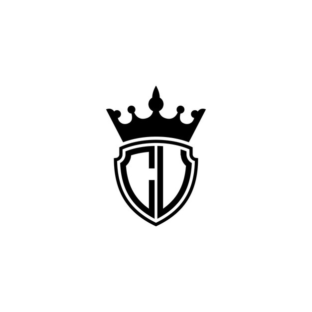 CU monograma logotipo diseño carta texto nombre símbolo monocromo logotipo alfabeto carácter simple logotipo