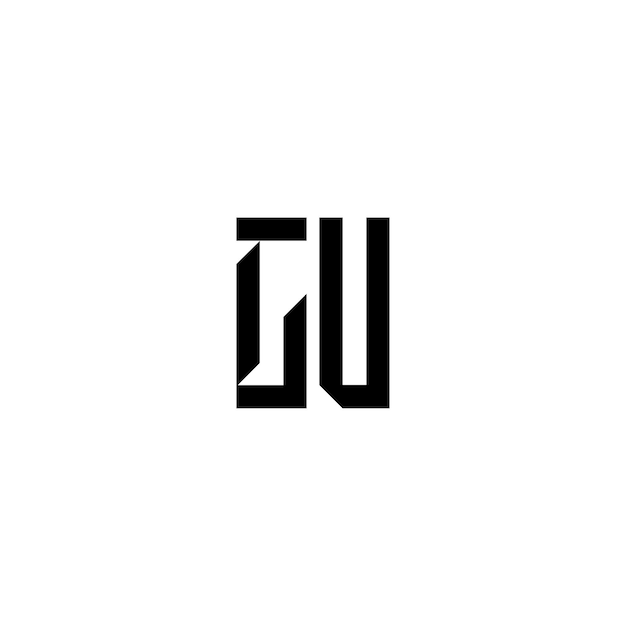 CU monograma logotipo diseño carta texto nombre símbolo monocromo logotipo alfabeto carácter simple logotipo