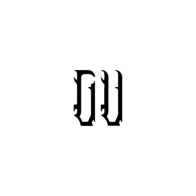 CU monograma logotipo diseño carta texto nombre símbolo monocromo logotipo alfabeto carácter simple logotipo