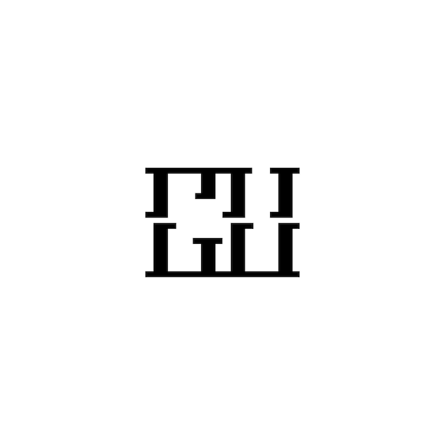 CU monograma logotipo diseño carta texto nombre símbolo monocromo logotipo alfabeto carácter simple logotipo