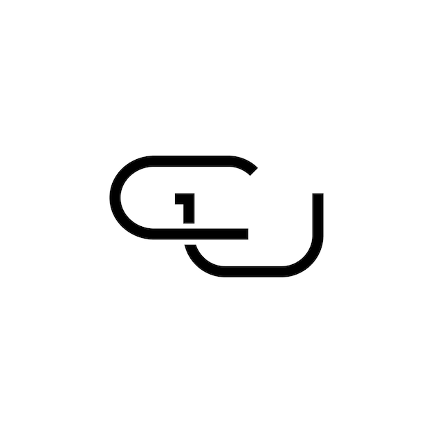 CU monograma logotipo diseño carta texto nombre símbolo monocromo logotipo alfabeto carácter simple logotipo