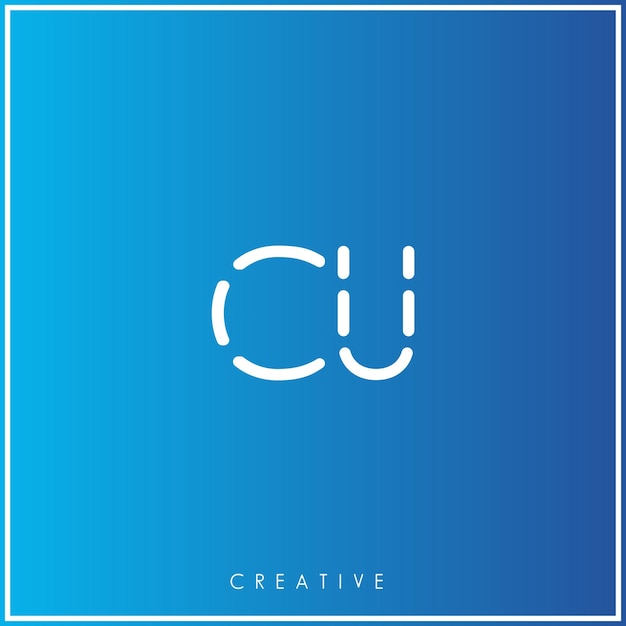 CU Premium Vector último diseño del logotipo Creative Logo Vector Ilustración de las letras del logotipo Logo Creative