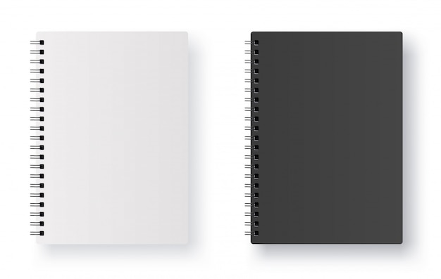 Vector cuaderno en blanco realista