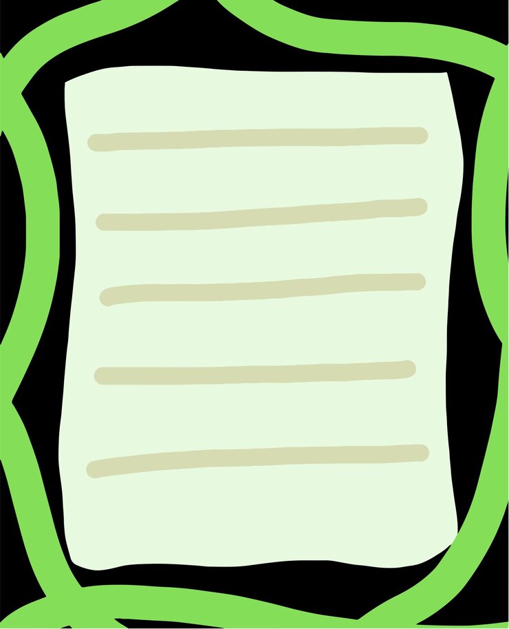 Vector cuaderno con un borde verde