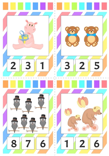 Cuaderno de ejercicios de matemáticas para la educación preescolar. Puzzles para niños. Aprenda a contar. Resolver ejemplos.