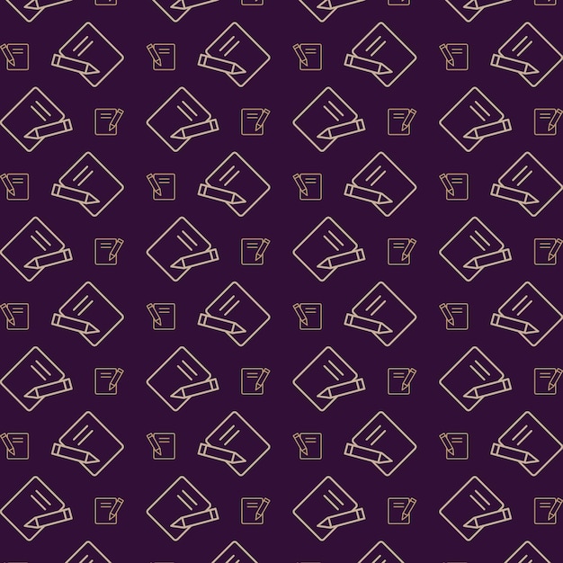 Cuaderno de notas hermoso patrón abstracto repetido fondo de ilustración vectorial