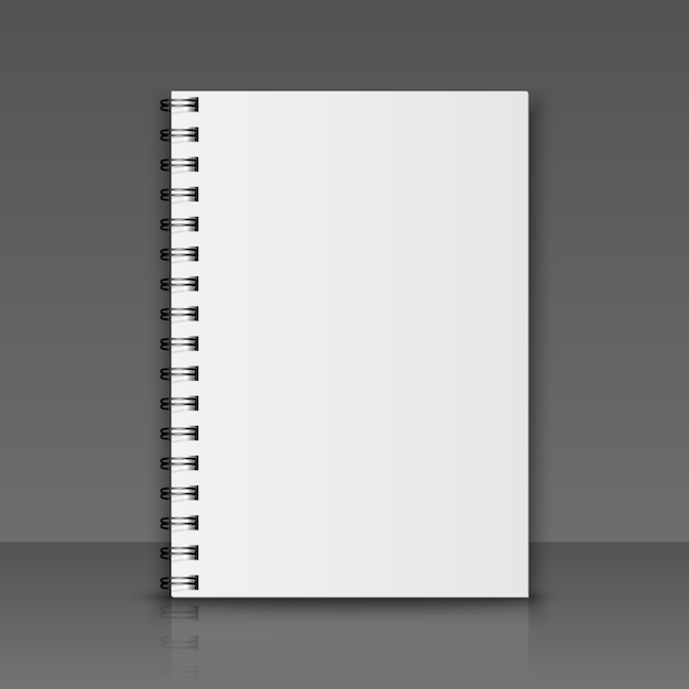 Vector cuaderno realista