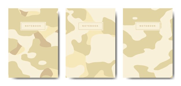 Cuaderno de tapa abstracta de camuflaje militar y militar