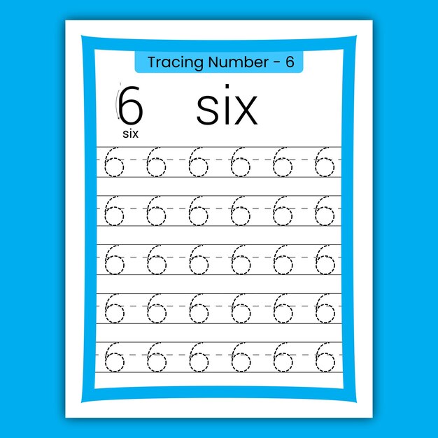 Cuaderno de trabajo de seguimiento de números para niños en edad preescolar