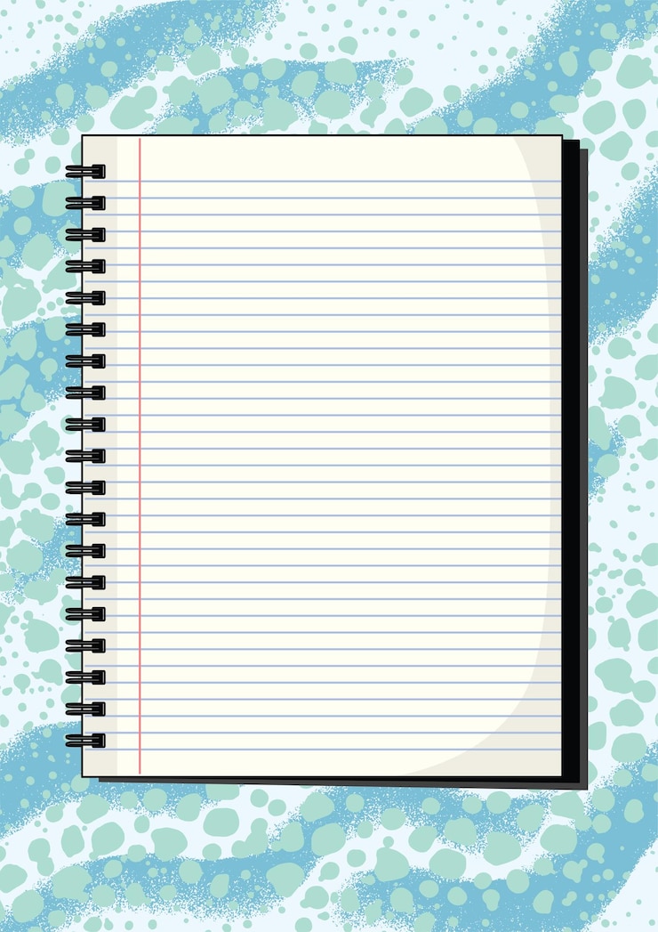 Vector cuaderno vectorial con fondo vintage dibujado a mano