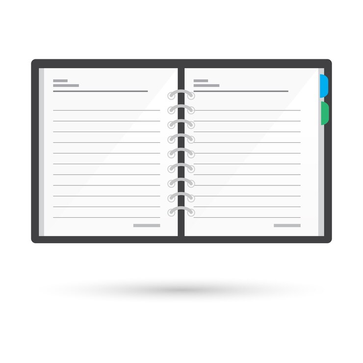 Vector cuaderno,