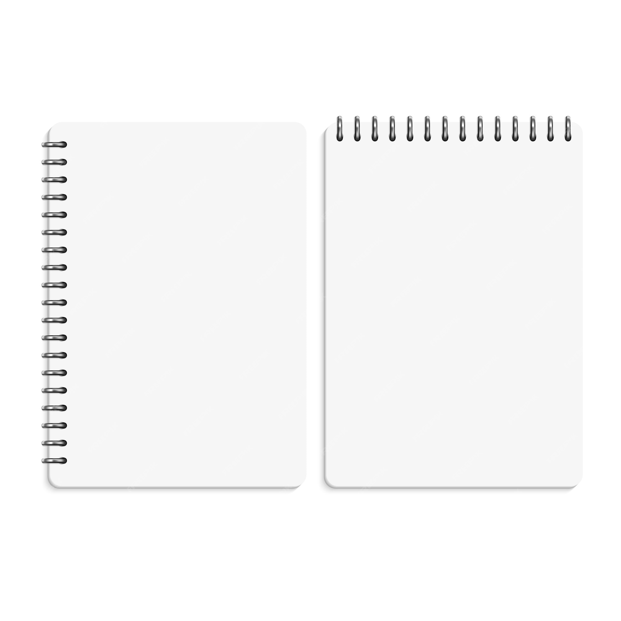 Cuadernos de papel en blanco, libretas aisladas | Vector Premium Cuadernos de papel en blanco, libretas aisladas | Vector Premium