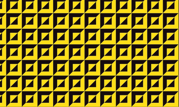 el cuadrado amarillo sobre un fondo negro es una ilustración 3D