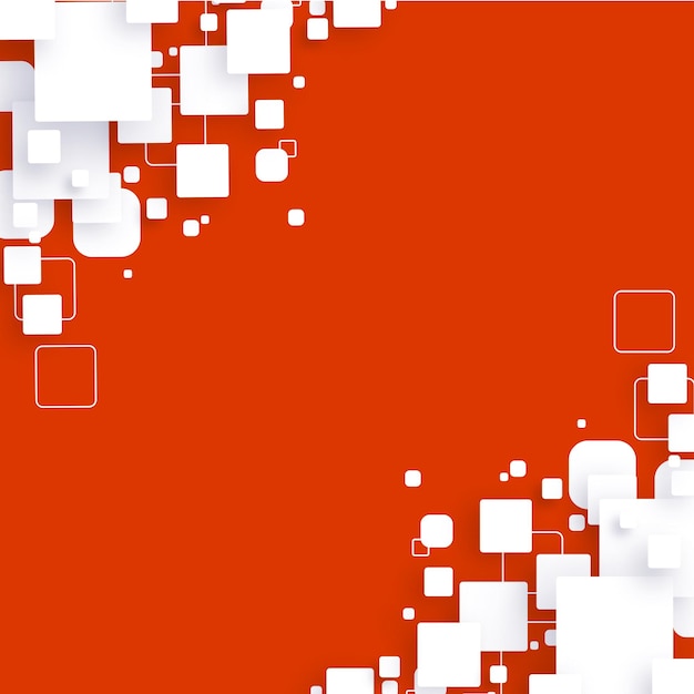 El cuadrado blanco forma el vector libre con fondo rojo.