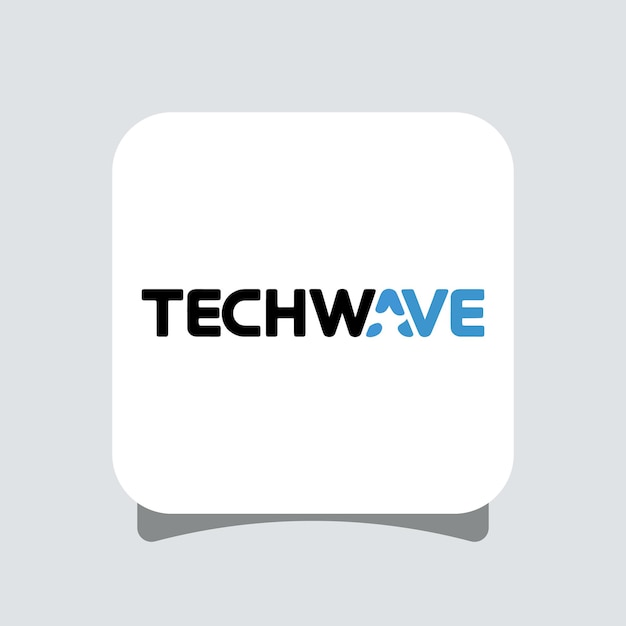 un cuadrado blanco con un logotipo que dice tecnología en él