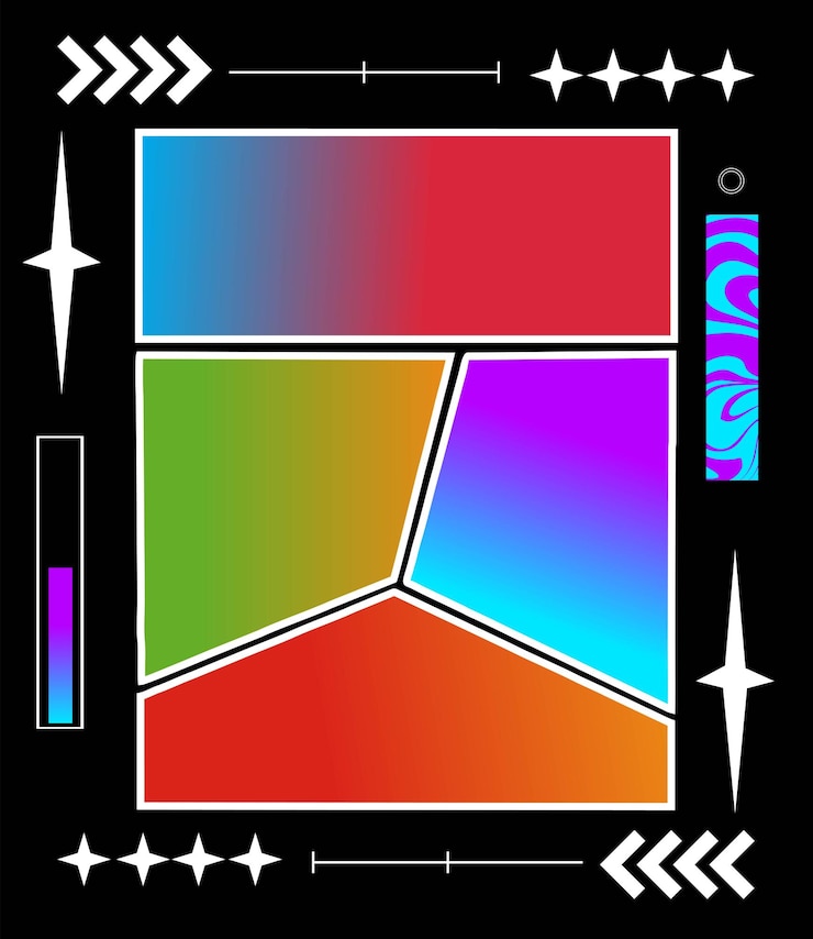 Vector un cuadrado colorido con la palabra lg en él