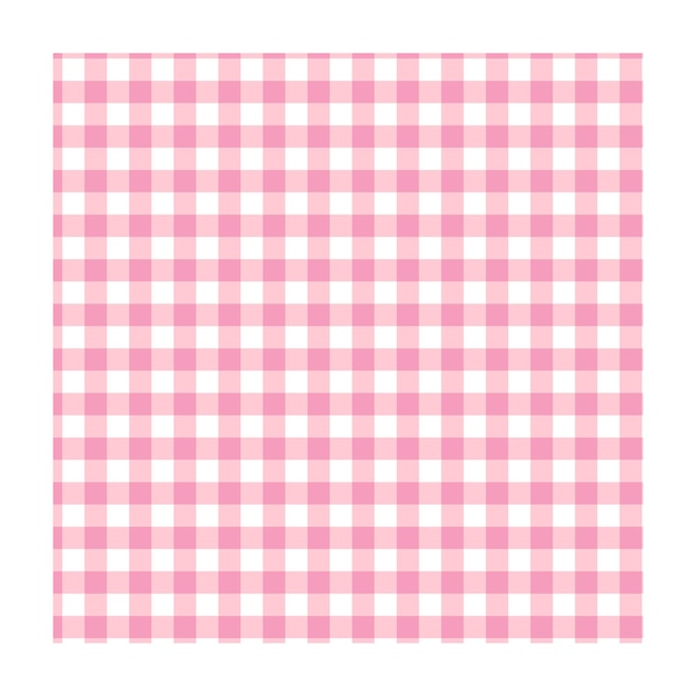 un cuadrado a cuadros rosa y blanco con un fondo blanco