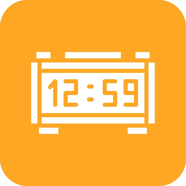 un cuadrado naranja con la hora de 11:05