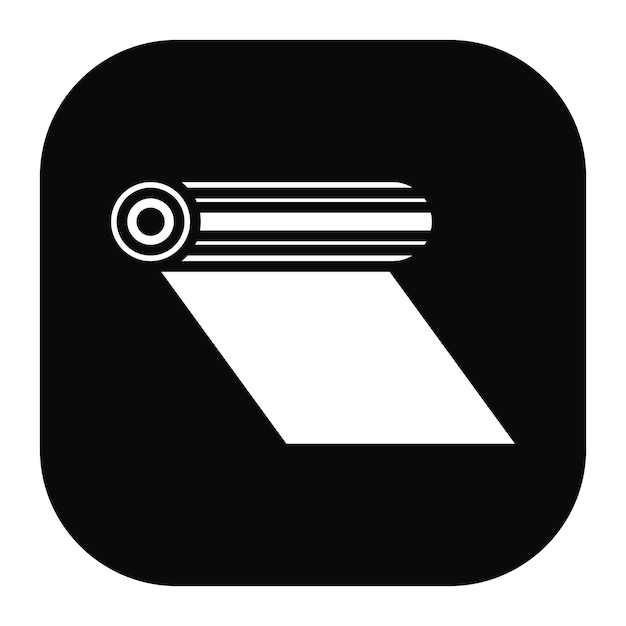 un cuadrado negro con un fondo blanco con un logotipo para un logotipo