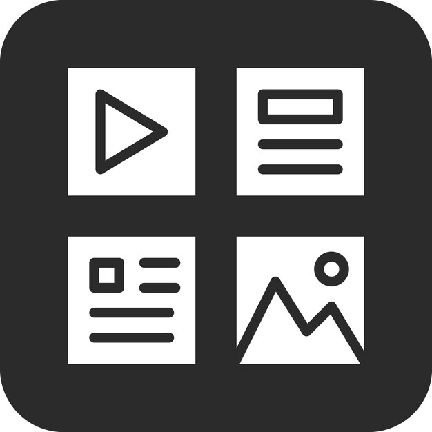 un cuadrado negro con un logotipo blanco y un fondo negro con un Logotipo blanco
