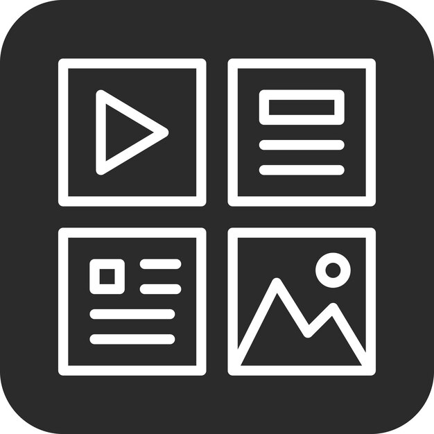un cuadrado negro con un logotipo blanco y un fondo negro con un Logotipo blanco