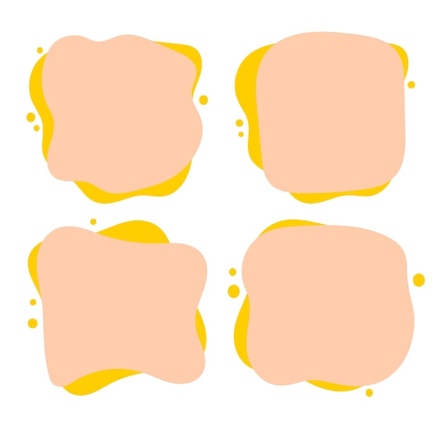 Vector un cuadrado rosa con cuadrados amarillos que dicen 'a' en él '