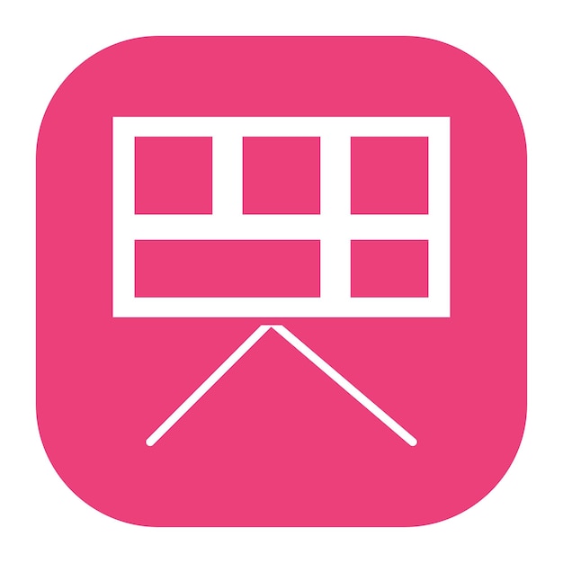 un cuadrado rosa con un logotipo blanco que dice el número 2