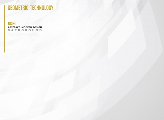 Cuadrado de tecnología abstracta de fondo de diseño de plantilla de degradado blanco.