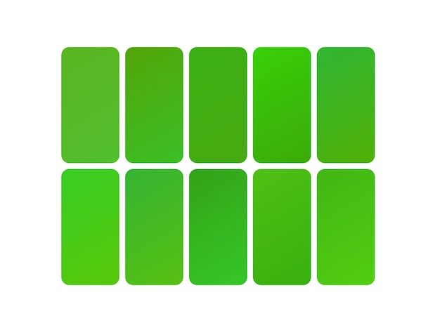 Un cuadrado verde con un cuadrado verde en él