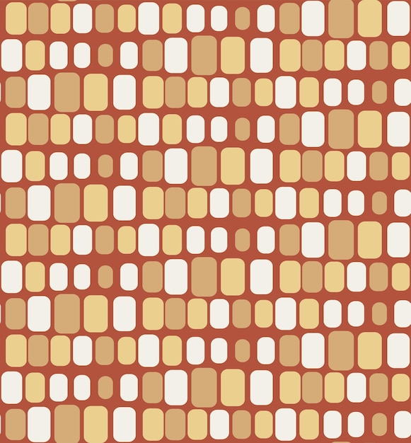 Cuadrados de borde redondeado geométrico abstracto Patrón sin costuras Líneas onduladas Diseño retro Colores de moda