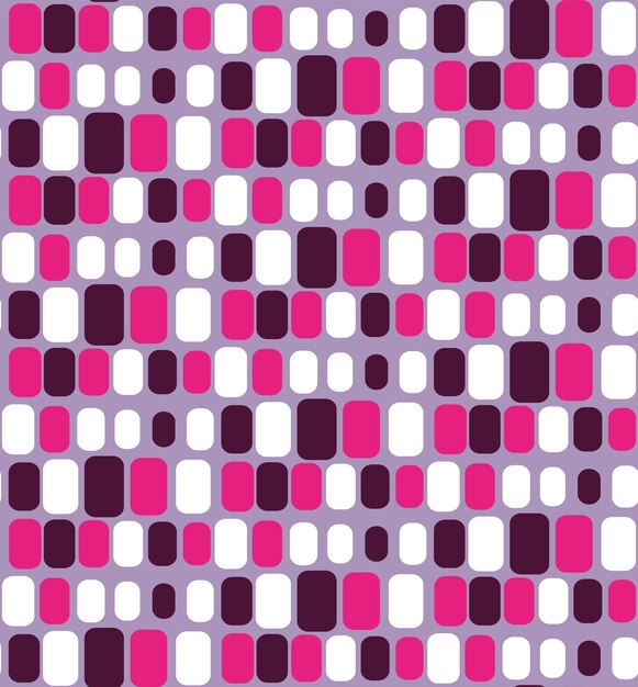 Cuadrados de borde redondeado geométrico abstracto Patrón sin costuras Líneas onduladas Diseño retro Colores de moda