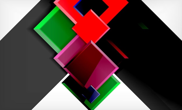 Cuadrados de color fondo abstracto futurista