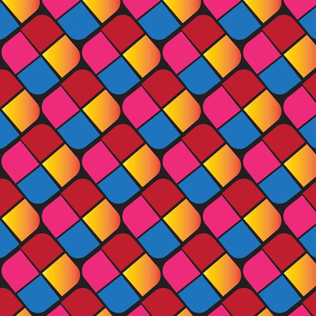 cuadrados coloridos están dispuestos en un patrón sobre un fondo blanco
