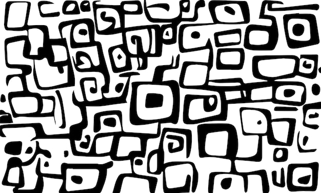 Cuadrados de forma caótica de textura grunge abstracta Fondo vectorial