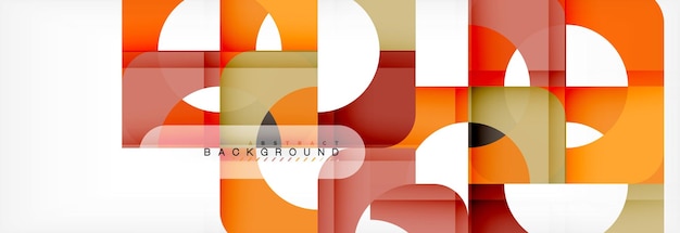 Cuadrados geométricos estandarte abstracto Ilustración vectorial para presentación de folletos o folletos comerciales y diseño web