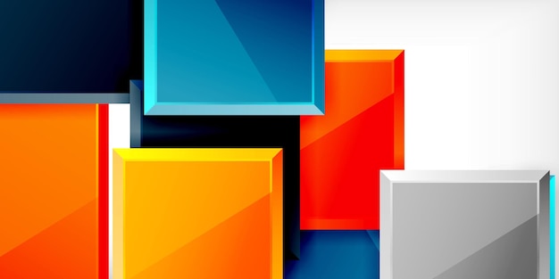 Cuadrados y rectángulos coloridos Ilustración vectorial para papel tapiz Banner Fondo Tarjeta Libro Ilustración página de aterrizaje